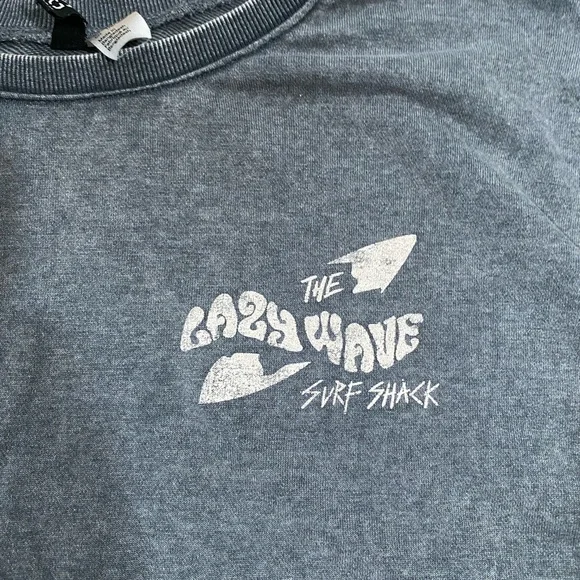 H&M+ Crop Sleeveless Sweatshirt Tank Top Size 3XL Gray Lazy Wave - Picture 5 of 8